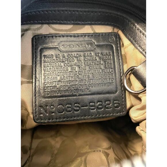 Vintage COACH 9326 Legacy Slim Black Leather Duffle Shoulder Bag Hangtag - Picture 4 of 12